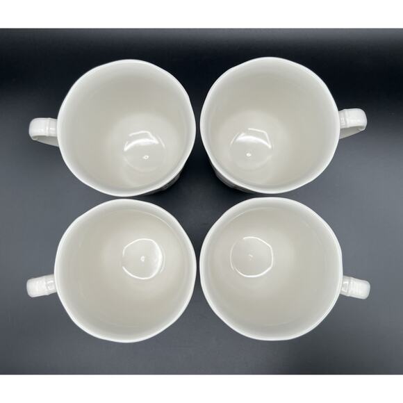 Villeroy & Boch Jardin d'Alsace Fleur Coffee Mugs with Bird Set of 4 Germany - Picture 2 of 13